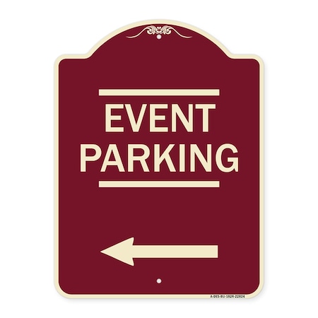 Signmission Thanks for Coming Turn Right for Exit Event Parking W/ Left Arrow Alum, 18" L, 24" H, BU-1824-22824 A-DES-BU-1824-22824